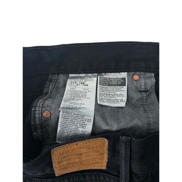 Levi's Premium Big E Skirt In Black, frayed edge Women’s Size 25 - Picture 7 of 8